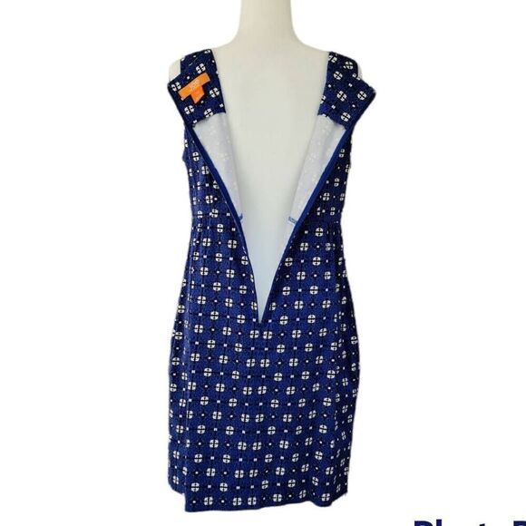 Joe Fresh Fit & Flare Sheath Midi Knee Length Blue White Black Women Dresses Siz - Picture 11 of 14